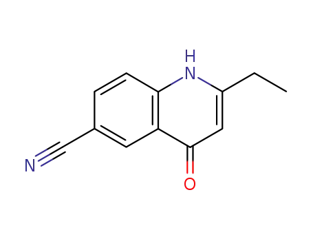Molecular Structure of 135016-07-8 (2-ethyl-4-hydroxyquinoline-6-carbonitrile)