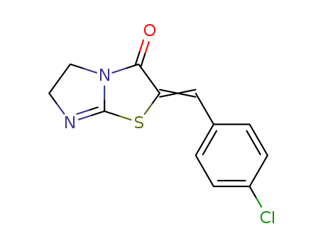 Molecular Structure of 21108-70-3 (2-(4-chlorobenzylidene)-5,6-dihydroimidazo[2,1-b][1,3]thiazol-3(2H)-one)