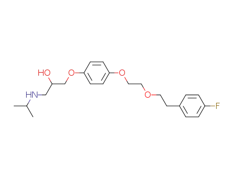 Molecular Structure of 81228-35-5 (1-[4-[2-[2-(4-fluorophenyl)ethoxy]ethoxy]phenoxy]-3-(propan-2-ylamino)propan-2-ol)