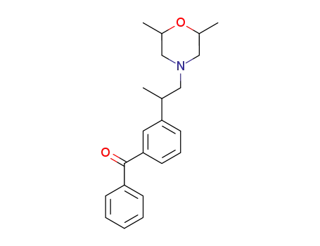Molecular Structure of 60695-55-8 (Methanone,
[3-[2-(2,6-dimethyl-4-morpholinyl)-1-methylethyl]phenyl]phenyl-)
