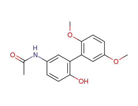 Molecular Structure of 101712-35-0 (N-(6-Hydroxy-2',5'-dimethoxy-biphenyl-3-yl)-acetamide)