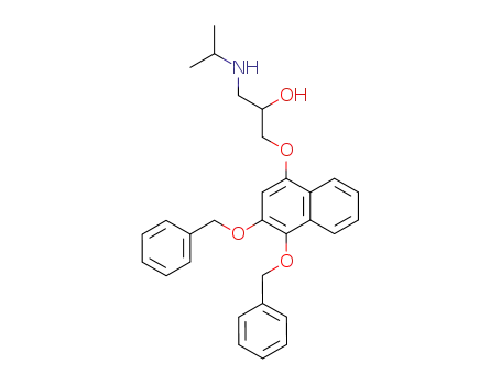 Molecular Structure of 89710-79-2 (2-Propanol,
1-[[3,4-bis(phenylmethoxy)-1-naphthalenyl]oxy]-3-[(1-methylethyl)amino]-)