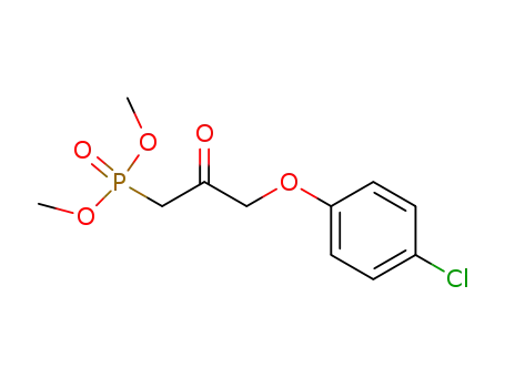 Molecular Structure of 40665-86-9 (Phosphonic acid, [3-(4-chlorophenoxy)-2-oxopropyl]-, dimethyl ester)