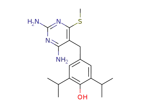 4-(2,4-diamino-6-methylsulfanyl-pyrimidin-5-ylmethyl)-2,6-diisopropyl-phenol