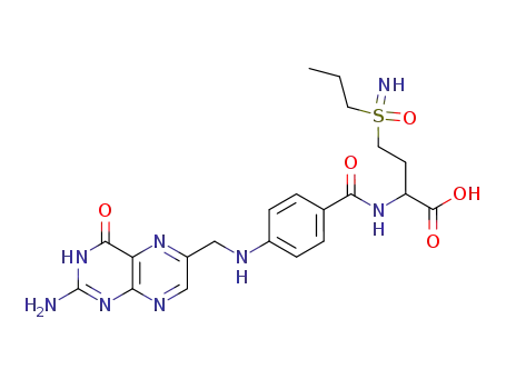Molecular Structure of 115453-78-6 (pteroyl-S-propylhomocysteine sulfoximine)