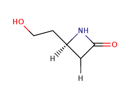 Molecular Structure of 80559-22-4 (2-Azetidinone, 4-(2-hydroxyethyl)-, (R)-)