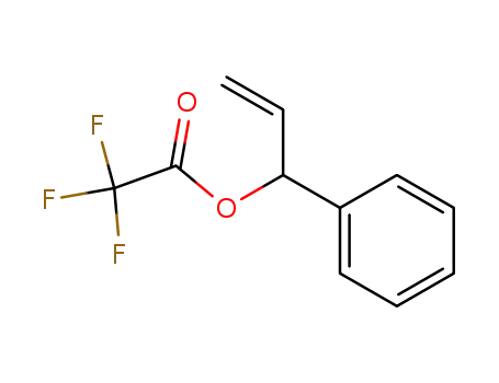 Molecular Structure of 73374-96-6 (Acetic acid, trifluoro-, 1-phenyl-2-propenyl ester)
