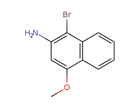 Molecular Structure of 90072-98-3 (2-Naphthalenamine, 1-bromo-4-methoxy-)