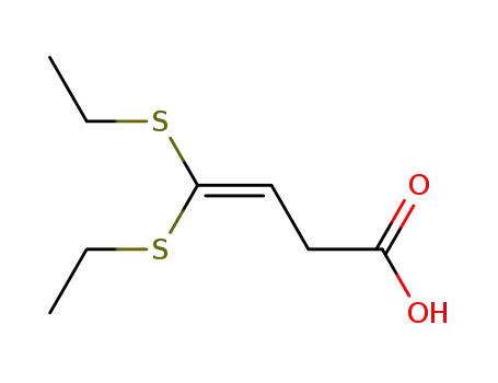 Molecular Structure of 112633-99-5 (3-Butenoic acid, 4,4-bis(ethylthio)-)