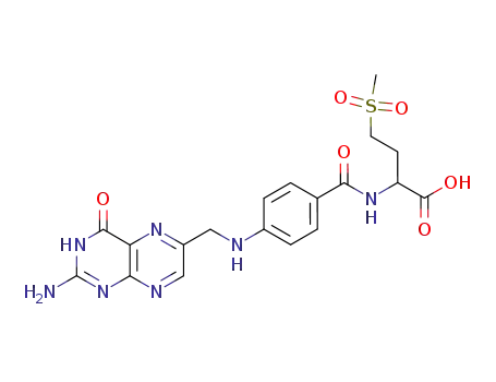 Molecular Structure of 115510-52-6 (2-{4-[(2-Amino-4-oxo-3,4-dihydro-pteridin-6-ylmethyl)-amino]-benzoylamino}-4-methanesulfonyl-butyric acid)