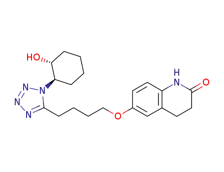 Molecular Structure of 87153-03-5 (2(1H)-Quinolinone,
3,4-dihydro-6-[4-[1-(2-hydroxycyclohexyl)-1H-tetrazol-5-yl]butoxy]-,
trans-)