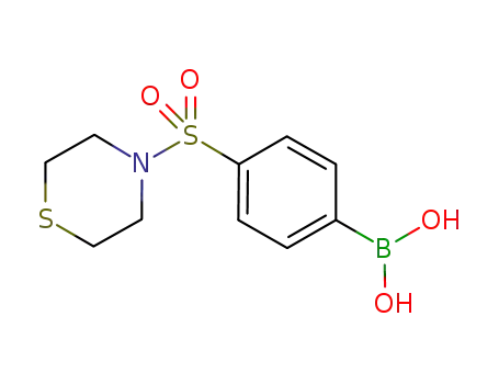 Molecular Structure of 871329-69-0 (4-(N-THIOMORPHOLINYLSULFONYL)PHENYLBORONIC ACID)