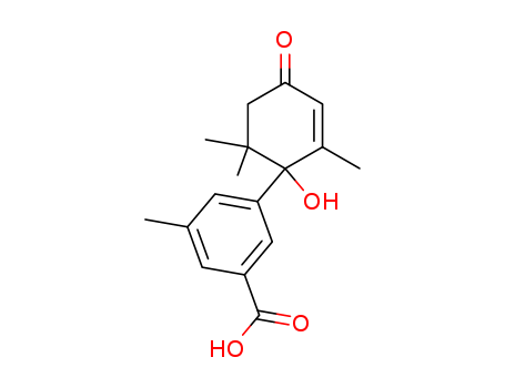 Benzoic acid, 3-(1-hydroxy-2,6,6-trimethyl-4-oxo-2-cyclohexen-1-yl)-5-methyl-