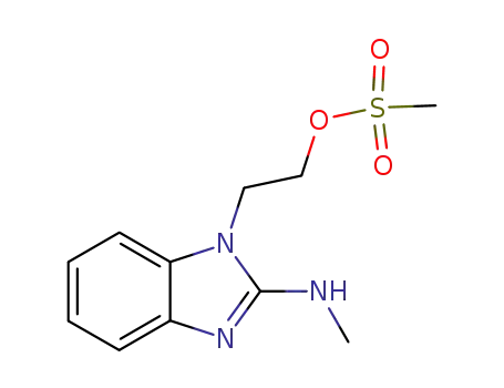 Molecular Structure of 138490-81-0 (1H-Benzimidazole-1-ethanol, 2-(methylamino)-, methanesulfonate(ester))
