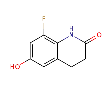 Molecular Structure of 143268-82-0 (2(1H)-Quinolinone, 8-fluoro-3,4-dihydro-6-hydroxy-)