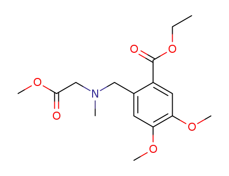 Molecular Structure of 112434-97-6 (N-(2-carboethoxy-4,5-dimethoxybenzyl)sarcosine methyl ester)