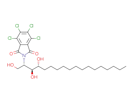 Molecular Structure of 1535186-19-6 ((2S,3S,4R)-2-(tetrachlorophthalimido)-octadecan-1,3,4-triol)