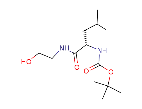 Molecular Structure of 620594-52-7 (Carbamic acid,
[(1S)-1-[[(2-hydroxyethyl)amino]carbonyl]-3-methylbutyl]-,
1,1-dimethylethyl ester)