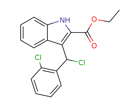 3-[CHLORO(2-CHLOROPHENYL)METHYL]-1H-INDOLE-2-CARBOXYLIC ACID ETHYL ESTER