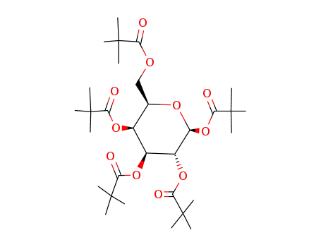 Molecular Structure of 108342-85-4 (BETA-D-GALACTOSE PENTAPIVALATE  98)