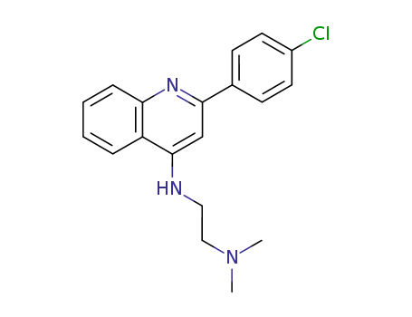 Molecular Structure of 133671-47-3 (1,2-Ethanediamine, N-(2-(4-chlorophenyl)-4-quinolinyl)-N,N-dimethyl-)