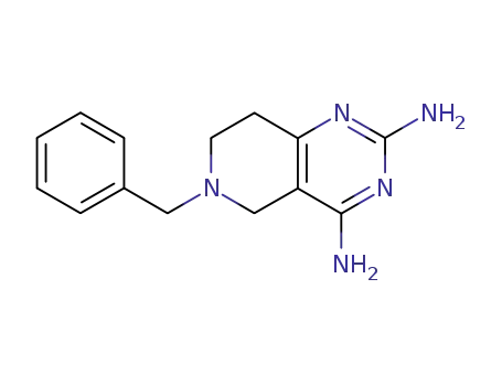 Molecular Structure of 61038-32-2 (Pyrido[4,3-d]pyrimidine-2,4-diamine,
5,6,7,8-tetrahydro-6-(phenylmethyl)-)