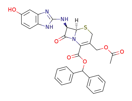 (6R,7R)-3-Acetoxymethyl-7-(5-hydroxy-1H-benzoimidazol-2-ylamino)-8-oxo-5-thia-1-aza-bicyclo[4.2.0]oct-2-ene-2-carboxylic acid benzhydryl ester
