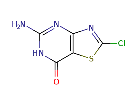 Molecular Structure of 30161-95-6 (5-AMINO-2-CHLORO-2,3-DIHYDROTHIAZOLO[4,5-D]PYRIMIDINE-7-(6H)-ONE)
