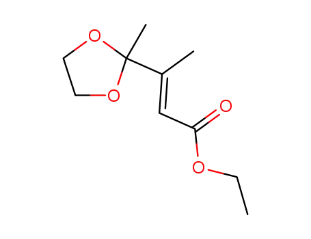 Molecular Structure of 125318-05-0 ((E)-ethyl 3-(2-methyl-1,3-dioxolan-2-yl)-but-2-enoate)