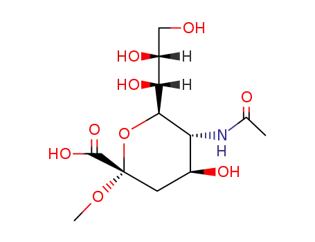 Molecular Structure of 23755-35-3 (2-O-METHYL-ALPHA-D-N-ACETYLNEURAMINIC ACID)