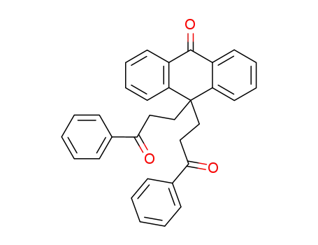 Molecular Structure of 52236-44-9 (10,10-bis(3-oxo-3-phenylpropyl)anthracen-9(10H)-one)