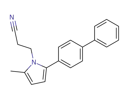 Molecular Structure of 123184-26-9 (3-(2-Biphenyl-4-yl-5-methyl-pyrrol-1-yl)-propionitrile)
