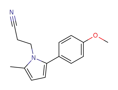 Molecular Structure of 123184-27-0 (3-[2-(4-Methoxy-phenyl)-5-methyl-pyrrol-1-yl]-propionitrile)