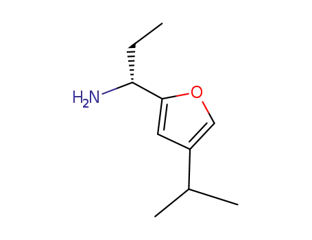 Molecular Structure of 473733-02-7 (2-Furanmethanamine,alpha-ethyl-4-(1-methylethyl)-,(alphaR)-(9CI))