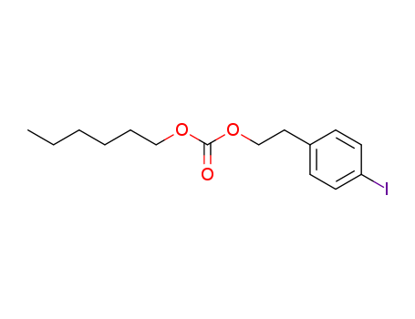 60075-77-6,Hexyl p-iodophenethyl=carbonate,n-Hexyl p-iodophenethyl carbonate;Carbonic acid,hexyl 2-(4-iodophenyl)ethyl ester;CARBONIC ACID,HEXYL p-IODOPHENETHYL ESTER;