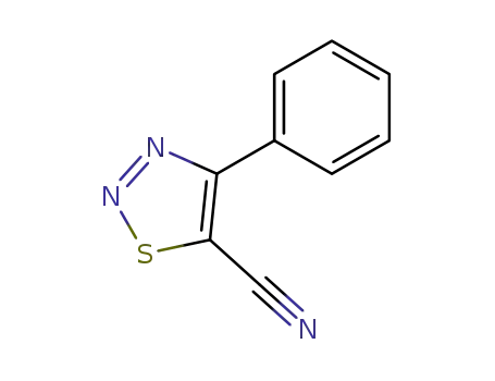 Molecular Structure of 72770-70-8 (1,2,3-Thiadiazole-5-carbonitrile, 4-phenyl-)