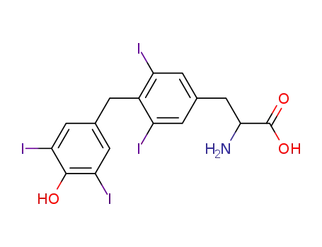 Molecular Structure of 38896-90-1 (Phenylalanine, 4-[(4-hydroxy-3,5-diiodophenyl)methyl]-3,5-diiodo-)