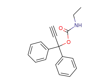 Molecular Structure of 10473-64-0 (1,1-diphenylprop-2-yn-1-yl ethylcarbamate)