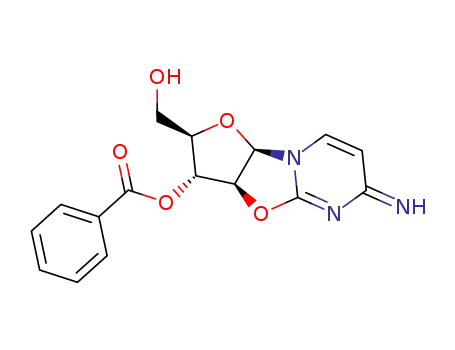 (3a<i>S</i>)-3<i>c</i>-benzoyloxy-2<i>t</i>-hydroxymethyl-(3a<i>r</i>,9a<i>c</i>)-2,3,3a,9a-tetrahydro-furo[2',3':4,5]oxazolo[3,2-<i>a</i>]pyrimidin-6-ylideneamine