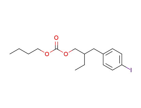 Molecular Structure of 60075-86-7 (Carbonic acid butyl 2-(p-iodobenzyl)butyl ester)