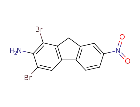 Molecular Structure of 892-61-5 (1,3-dibromo-7-nitro-9H-fluoren-2-amine)