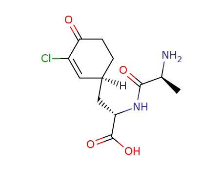 117985-03-2,L-Alanine,L-alanyl-3-[(1S)-3-chloro-4-oxo-2-cyclohexen-1-yl]- (9CI),L-Alanine,N-L-alanyl-3-(3-chloro-4-oxo-2-cyclohexen-1-yl)-, (S)-; Chlorotetaine