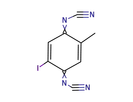 Molecular Structure of 111958-85-1 (N,N'-dicyano-2-iodo-5-methyl-1,4-benzoquinonediimine)