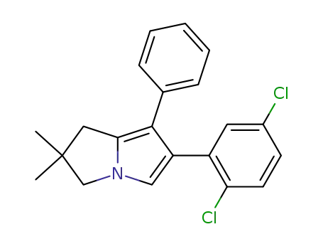 Molecular Structure of 156897-24-4 (6-(2,5-Dichloro-phenyl)-2,2-dimethyl-7-phenyl-2,3-dihydro-1H-pyrrolizine)