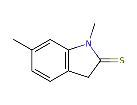 Molecular Structure of 156136-67-3 (2H-Indole-2-thione,  1,3-dihydro-1,6-dimethyl-)