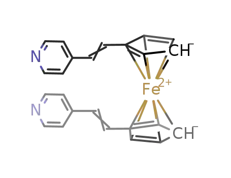 Molecular Structure of 222165-10-8 (1,1'-bis(ethenyl-4-pyridyl)ferrocene)