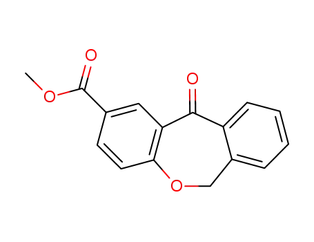 Molecular Structure of 79669-87-7 (11-OXO-6,11-DIHYDRO-DIBENZOB,EOXEPINE-2-CARBOXYLIC ACID METHYL ESTER)