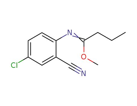 Molecular Structure of 1088610-88-1 (methyl N-(4-chloro-2-cyanophenyl)butanimidate)