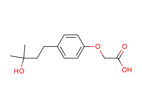 Molecular Structure of 101268-32-0 ((4(3-HYDROXY-3-METHYL-BUTYL)-PHENOXY)-ACETIC ACID)