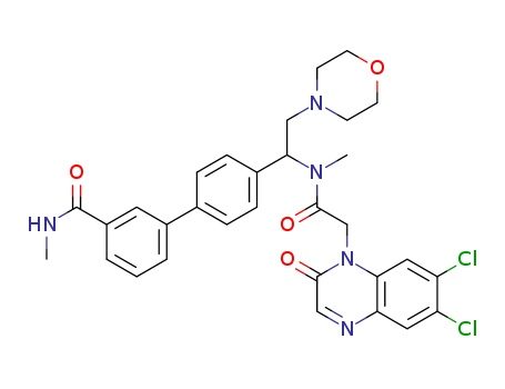1(2H)-Quinoxalineacetamide, 6,7-dichloro-N-methyl-N-[1-[3'-[(methylamino)carbonyl][1,1'-biphenyl]-4-yl]-2-(4-morpholinyl)ethyl]-2-oxo-